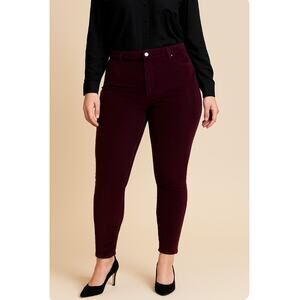 Torrid Eggplant Bombshell Skinny Plus Size 14R Purple Corduroy NWT Pants